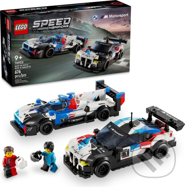 Levně LEGO® Speed Champions 76922 Pretekárske autá BMW M4 GT3 a BMW M Hybrid V8 - hra z kategorie Speed Champions