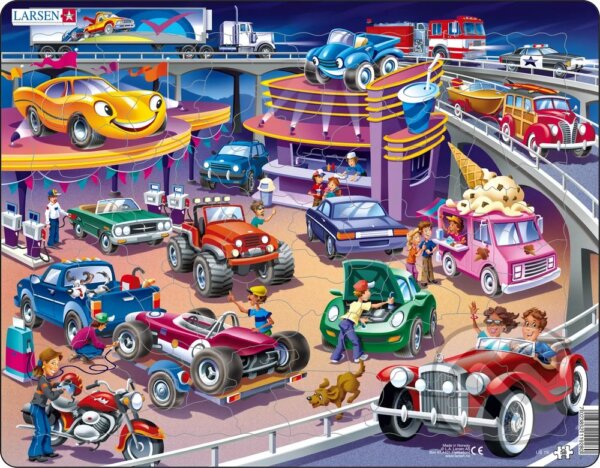 Levně Autá (US19) - puzzle z kategorie Náučné puzzle