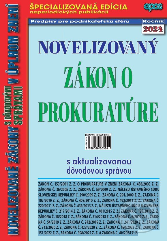 Levně Novelizovaný Zákon o prokuratúre - kniha z kategorie Trestné právo