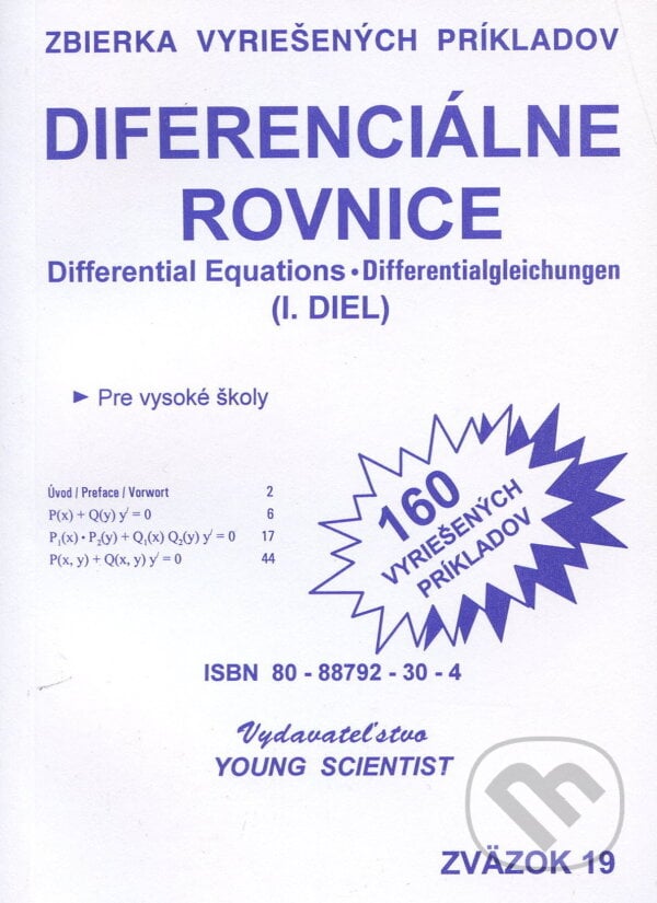 Diferenciálne rovnice I. diel - Marián Olejár, Young Scientist