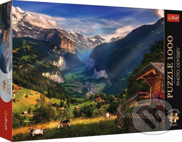 Levně Foto Odysea: Údolie Lauterbrunnen, Švajčiarsko - puzzle z kategorie Mestá a stavby