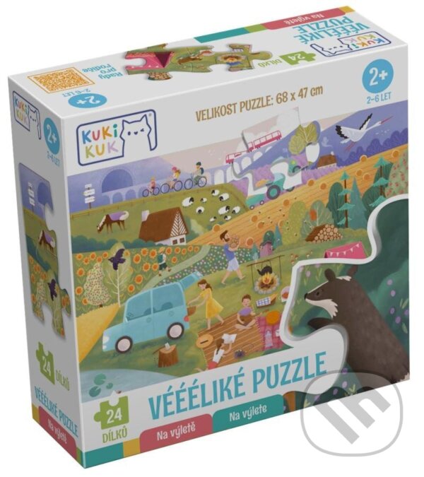 Levně Na výletě (KukiKuk Véééliké puzzle) - puzzle z kategorie 15 – 60 dielikov