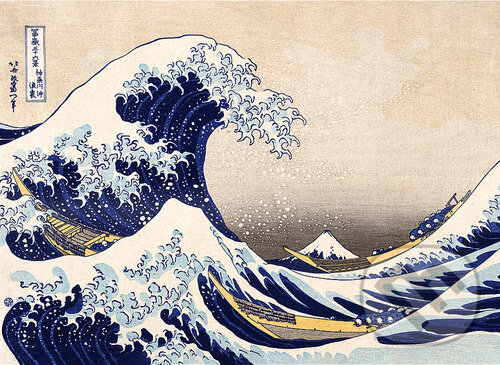 Levně Dřevěné puzzle Art Hokusai Velká vlna Kanagawa (200 dílků) - puzzle z kategorie Umelecké