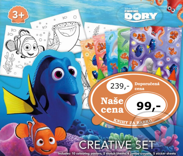 Kniha: Kreatívna súprava A4 - Hľadá sa dory (Disney). Disney, 2016