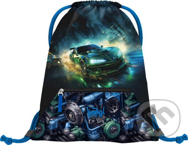 Levně Vrecko s priehradkou na zips Baagl Závodné auto