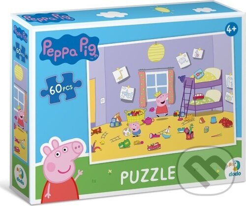 Levně Prasátko Peppa Hrátky v pokojíčku (60 dílků) - puzzle z kategorie 15 – 60 dielikov