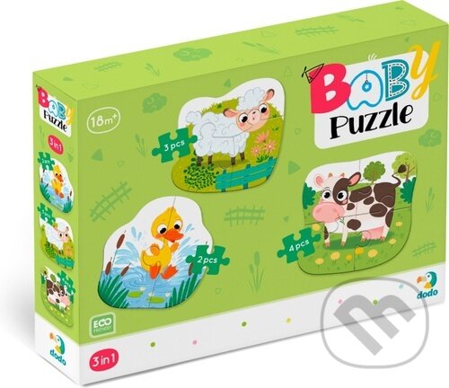 Levně Baby puzzle Zvířátka ze statku 3v1 ((2,3,4 dílků)) - puzzle z kategorie Maxi dieliky