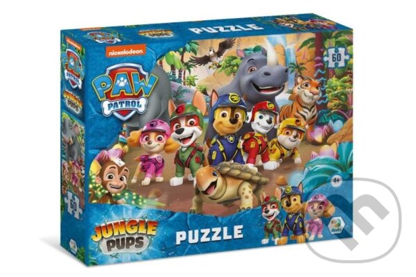 Levně Labková patrola: Jungle Pups - puzzle z kategorie 15 – 60 dielikov