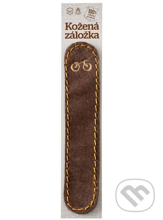 Levně Záložka obšitá Kolo (Hnědá semiš)