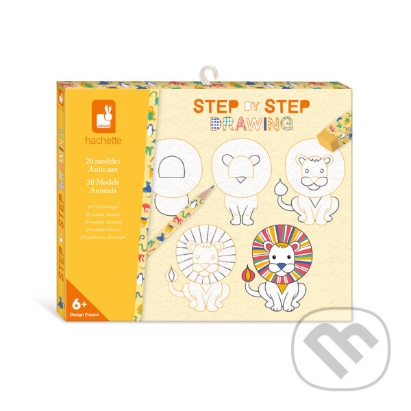 Levně Kreslenie krok za krokom Zvieratá od 6 rokov (Janod Step by step Kreatívna sada) - hra z kategorie Vzdelávacie hry