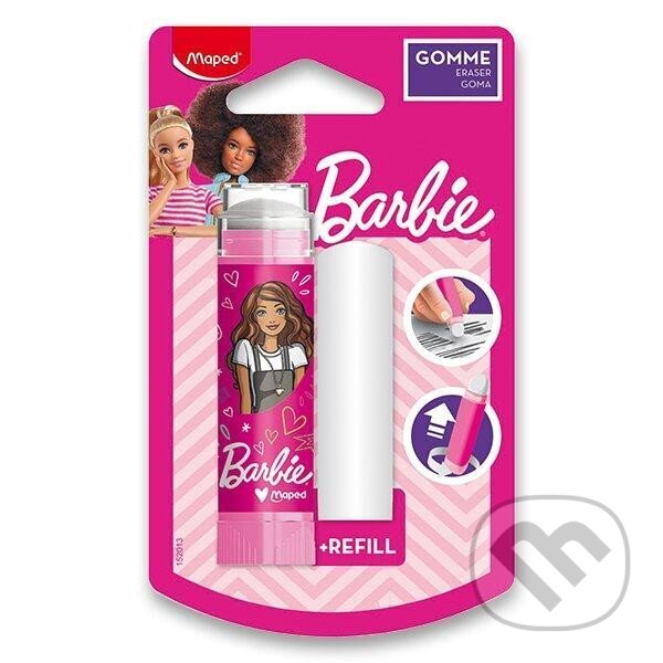 Levně Guma Barbie v plastovom puzdre + náplň