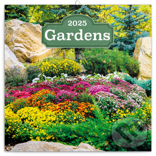 Nástenný poznámkový kalendár Gardens (Záhrady) 2025, Notique, 2024