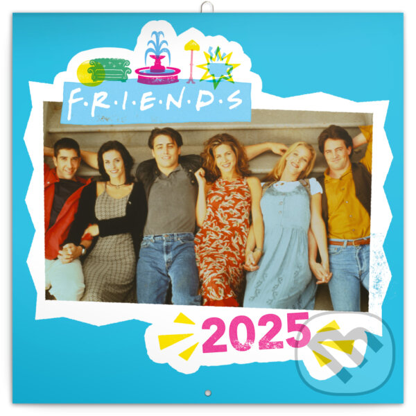 NOTIQUE Nástenný poznámkový kalendár Friends (Priatelia) 2025 (Notique)