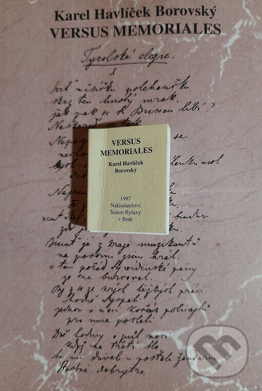 Kniha: Versus memoriales / Verše k zapamatování (Karel Havlíček Borovský). Šimon Ryšavý, 1997