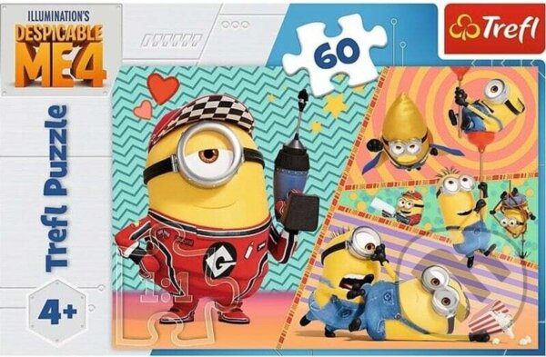 Levně Šťastní Mimoni / Universal Despicable Me 4 - puzzle z kategorie 15 – 60 dielikov