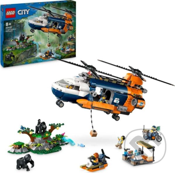 Spoločenská hra: LEGO® City 60437 Helikoptéra na prieskum džungle v základnom tábore (LEGO). LEGO, 2024