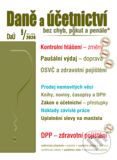 Levně Daně a účetnictví bez chyb, pokut a penále č. 9 / 2024 - Kontrolní hlášení – změny