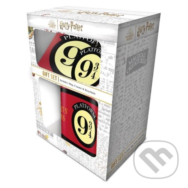 Levně Harry Potter Darčekový set - 9 a 3/4 (hrnček + podtácka + kľúčenka)