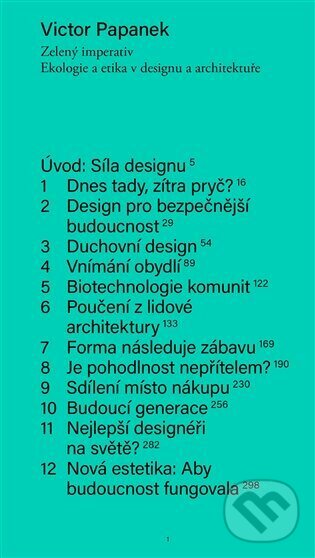Kniha: Zelený imperativ (Victor Papanek). UMPRUM, 2024