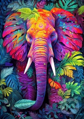 Levně Maskovaný slon - puzzle z kategorie Umelecké