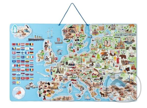Levně Magnetická mapa Evropy - společenská hra 3v1 AJ - hra z kategorie Náučné puzzle