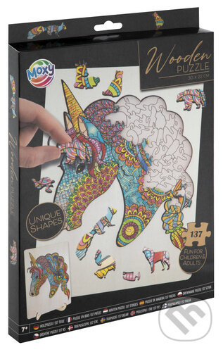 Levně Jednorožec (Dřevěné puzzle) - puzzle z kategorie Umelecké
