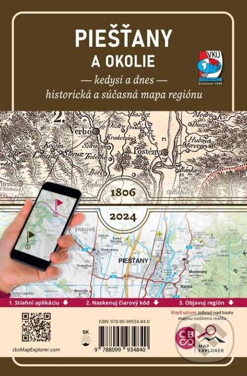 Levně Pieštany a okolie kedysi a dnes (Historická a súčasná mapa regiónu) - kniha z kategorie Mapy Európy