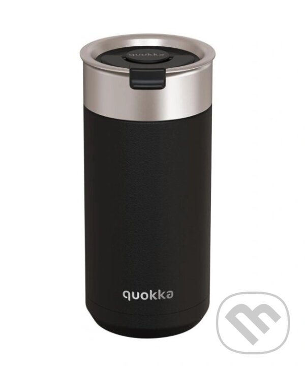 Levně Quokka Nerezový termohrnek se sítkem Boost: Carbon Black 400ml