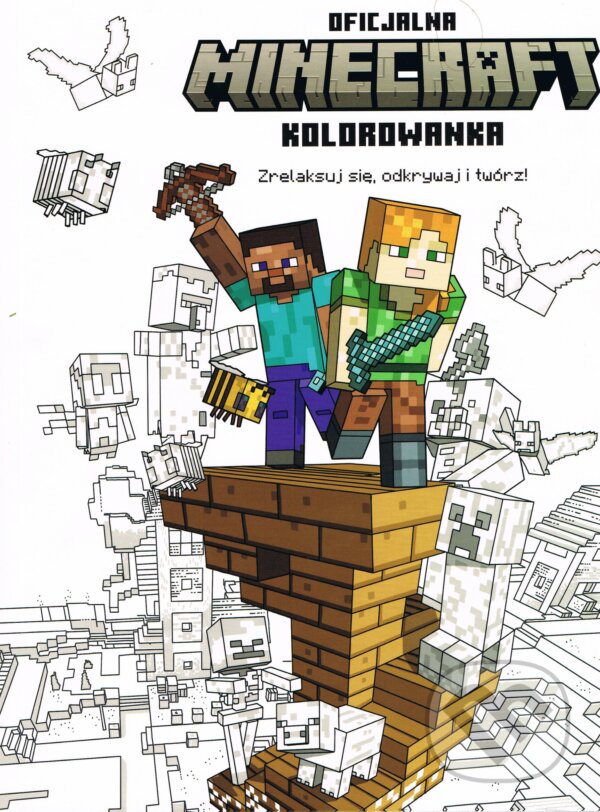 Levně MINECRAFT Zrelaksuj się, odkrywaj i twórz! Oficjalna kolorowanka - kniha z kategorie Beletria