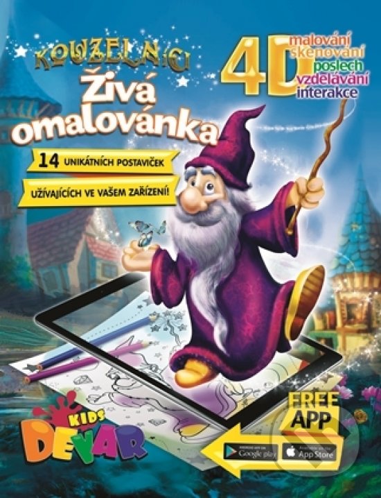 Levně 4D Kouzelníci (Živá omalovánka) - kniha z kategorie Omaľovávanky