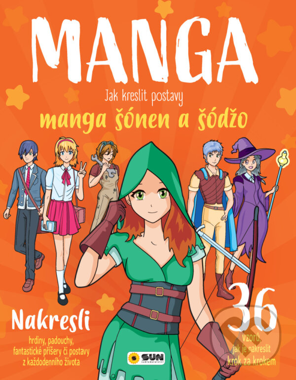 Levně Manga - Jak kreslit postavy: manga šonen a šodžo (36 vzorů, jak je nakreslit krok za krokem) - kniha z kategorie Naučné knihy
