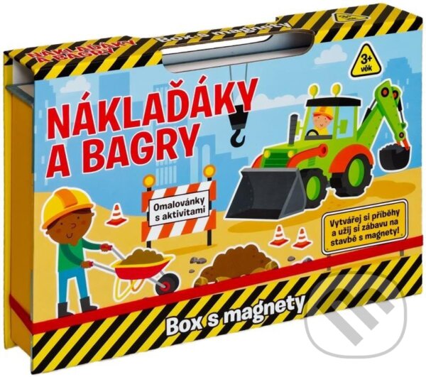 Levně Náklaďáky a bagry - Box s magnety - kniha z kategorie Samolepky