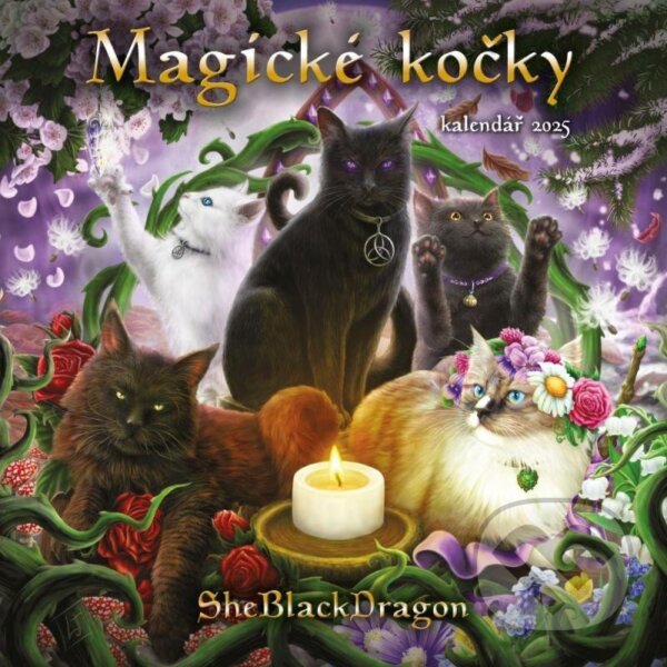 Kniha Kalendář 2025 Magické kočky - nástěnný