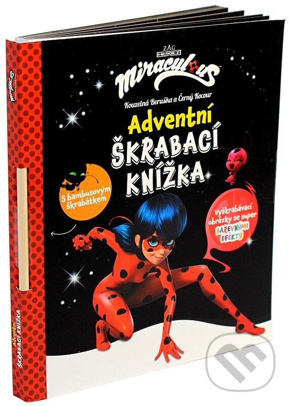 Levně Kouzelná Beruška a Černý Kocour - Adventní škrabací knížka - kniha z kategorie Hravé úlohy