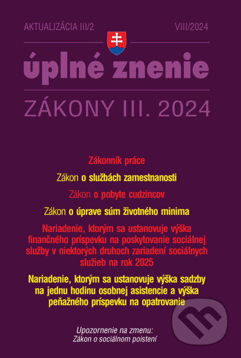 Levně Aktualizácia III/2 / 2024 - Zákonník práce a zamestnávanie - kniha z kategorie Odborné a náučné