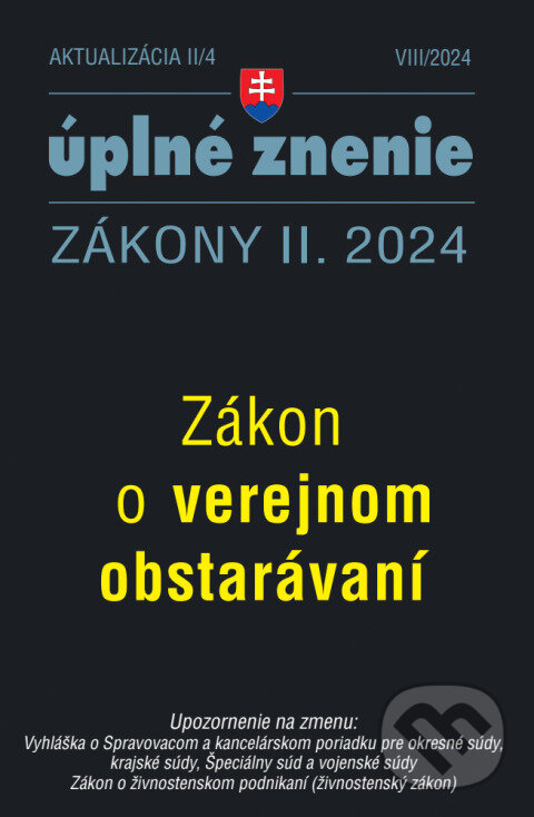 Levně Aktualizácia II/4 / 2024 - Verejné obstarávanie (Občianske právo)