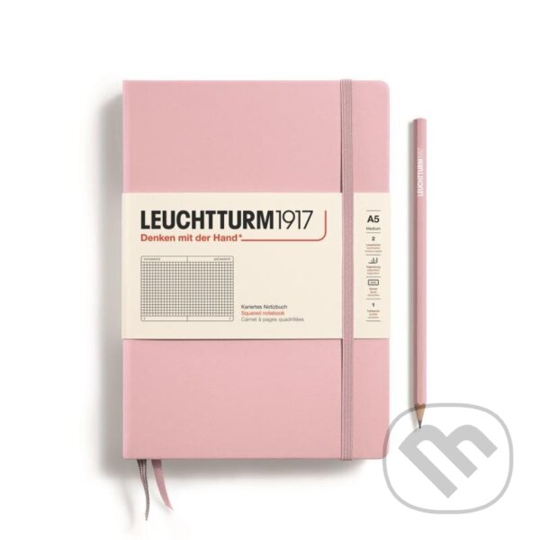 Levně Leuchtturm1917 Zápisník Powder Medium A5 čtverečkovaný