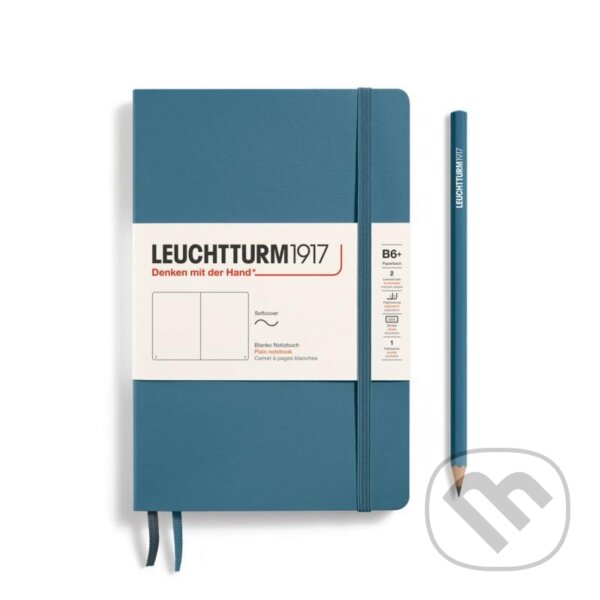 Levně Leuchtturm1917 Zápisník Stone Blue Softcover B6+ čistý