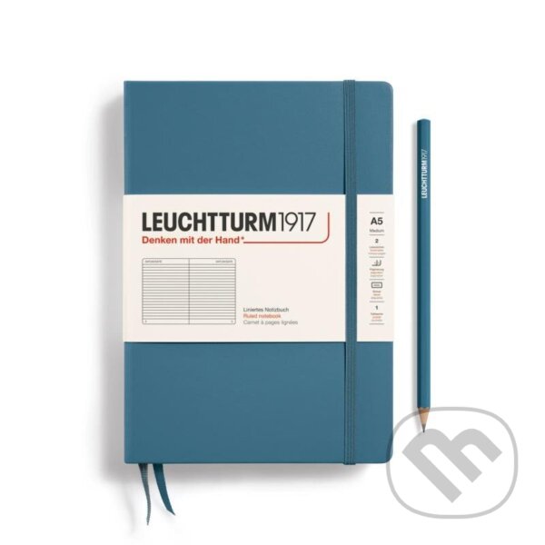 Levně Leuchtturm1917 Zápisník Stone Blue Medium A5 linkovaný
