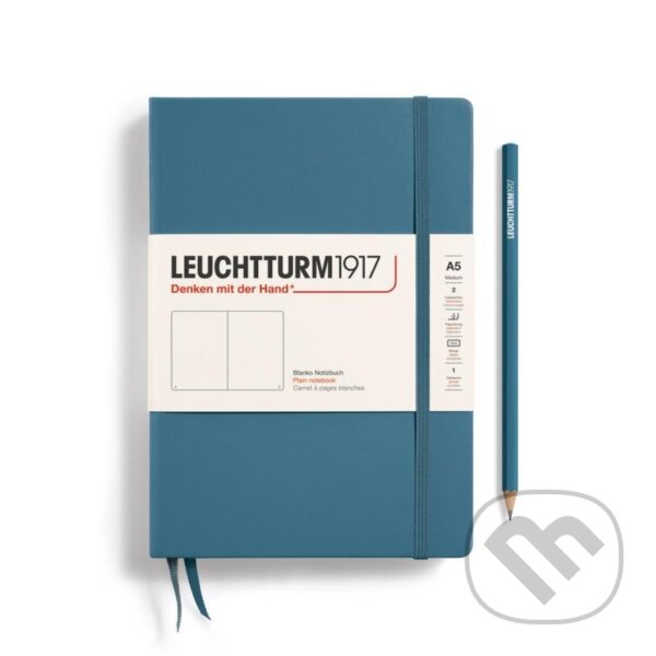Levně Leuchtturm1917 Zápisník Stone Blue Medium A5 čistý