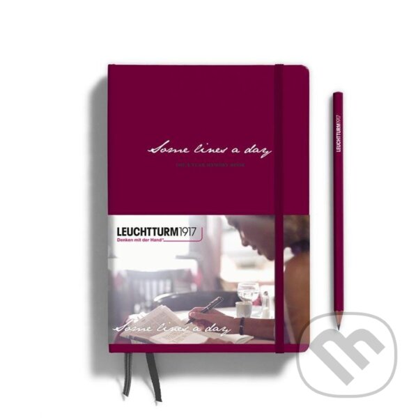 Levně Leuchtturm1917 Zápisník Some Lines A Day A5 Port Red