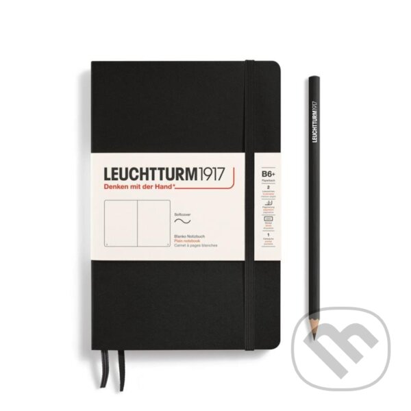 Levně Leuchtturm1917 Zápisník Black Softcover B6+ čistý