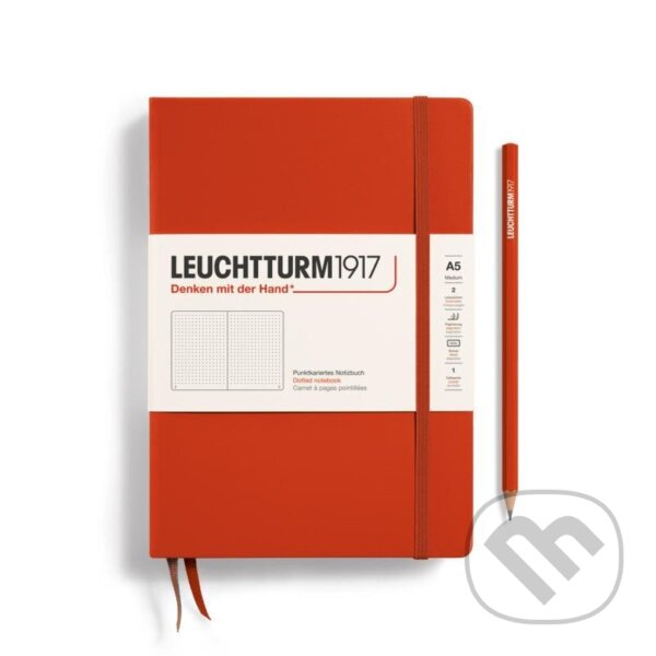 Levně Leuchtturm1917 Zápisník Fox Red Medium A5 tečkovaný
