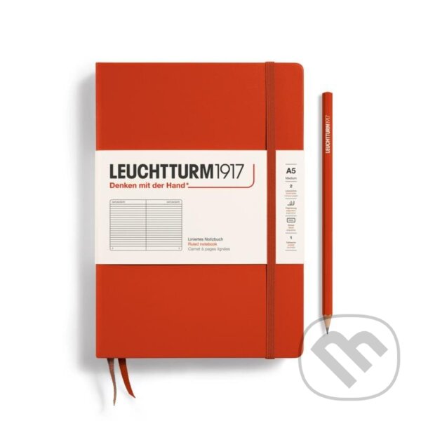 Leuchtturm1917 Zápisník Fox Red Medium A5 linkovaný (Leuchtturm1917)