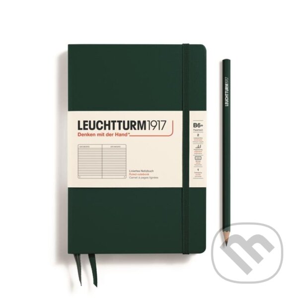 Levně Leuchtturm1917 Zápisník Forest Green Paperback B6+ linkovaný