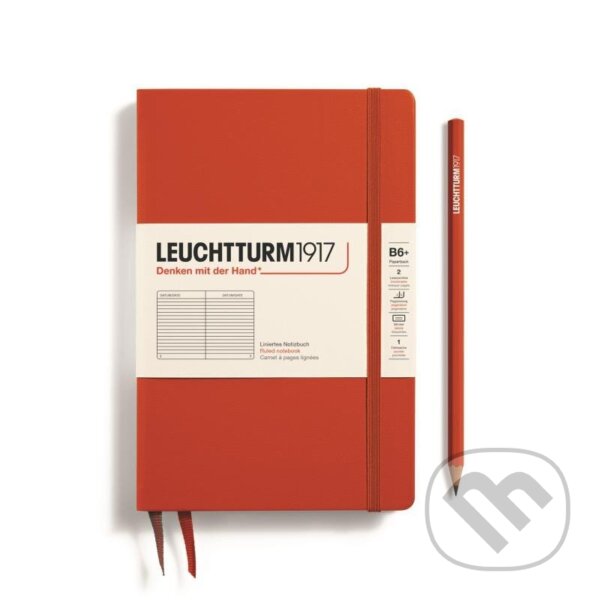 Leuchtturm1917 Zápisník Fox Red Paperback B6+ linkovaný (Leuchtturm1917)