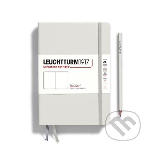 Levně Leuchtturm1917 Zápisník Light Grey Medium A5 čistý