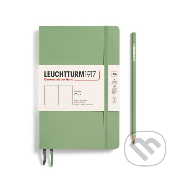 Levně Leuchtturm1917 Zápisník Sage Softcover B6+ čistý