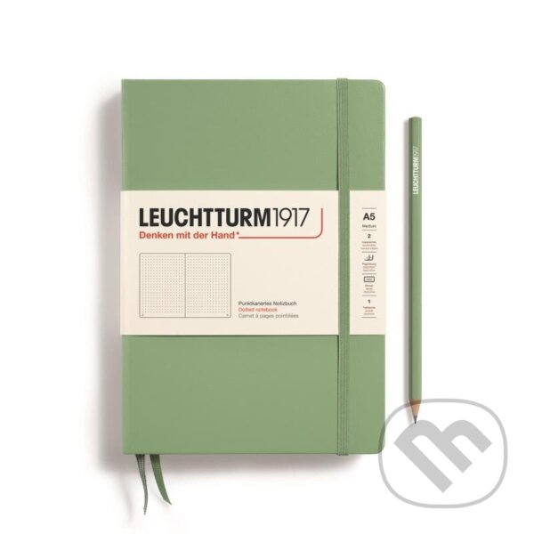Levně Leuchtturm1917 Zápisník Sage Medium A5 tečkovaný