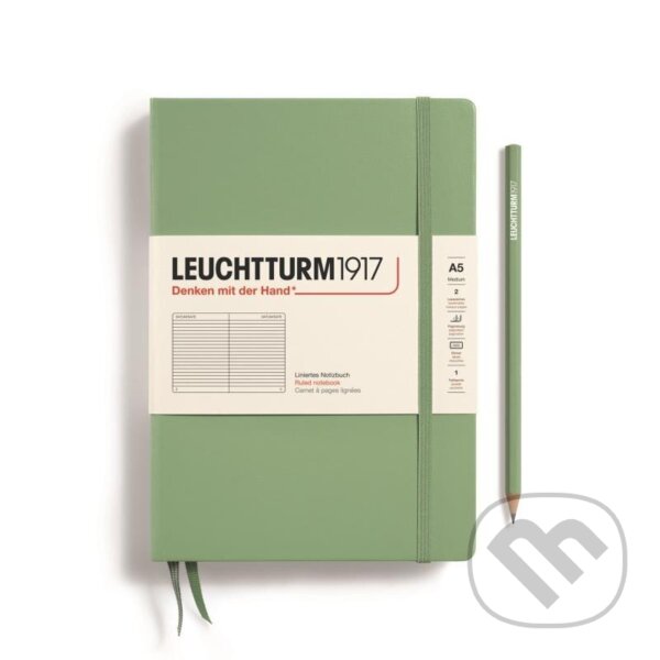 Levně Leuchtturm1917 Zápisník Sage Medium A5 linkovaný